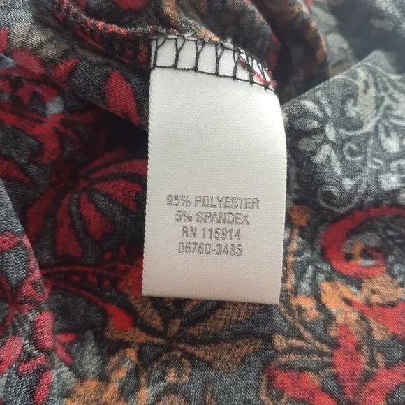 CJ Banks Skirt Womens 3X Floral Print Midi Flowy - Picture 4 of 12